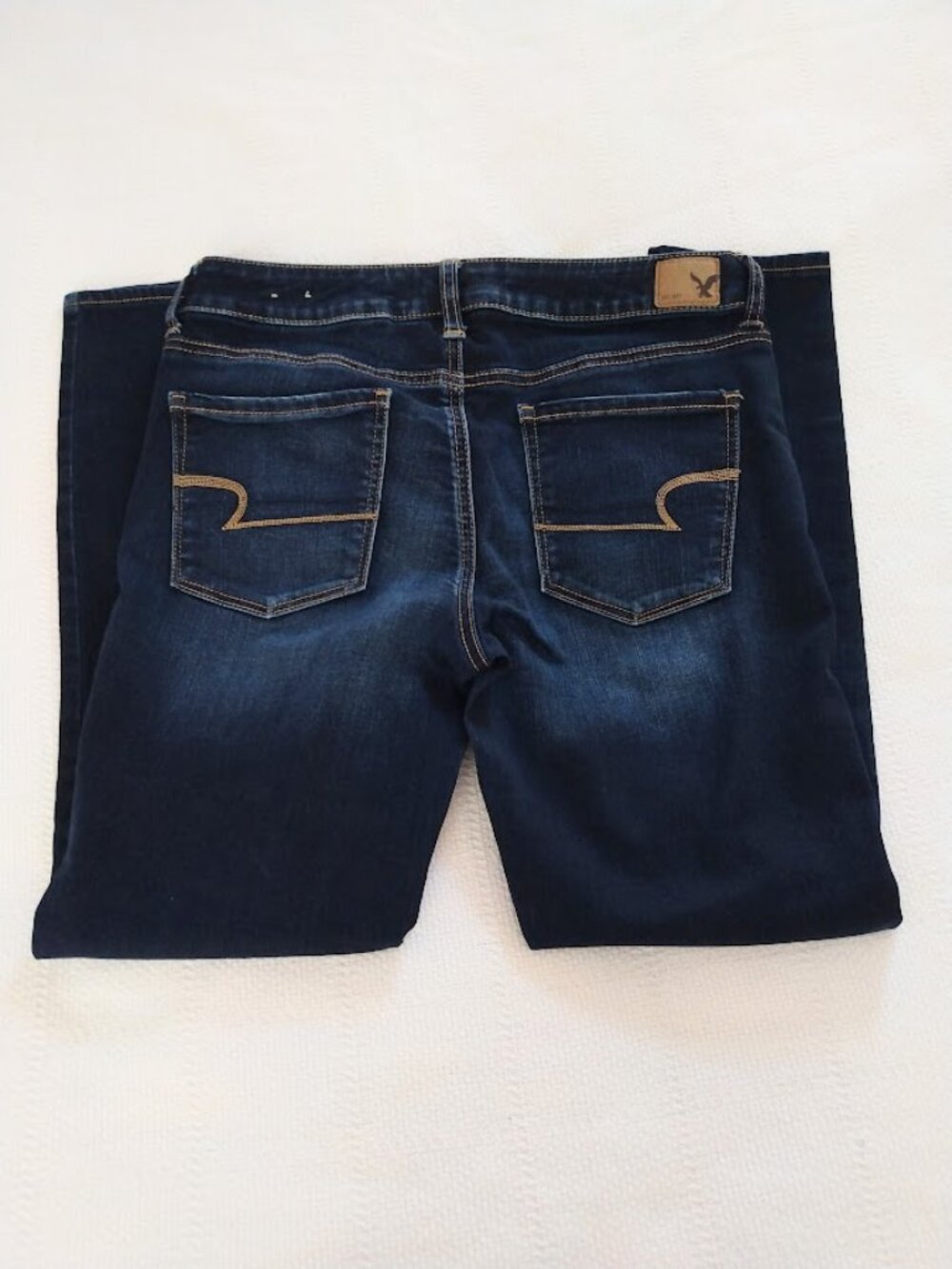 American Eagle Outfitters Women’s Dark Blue Super Stretch Skinny Jeans 10 Short